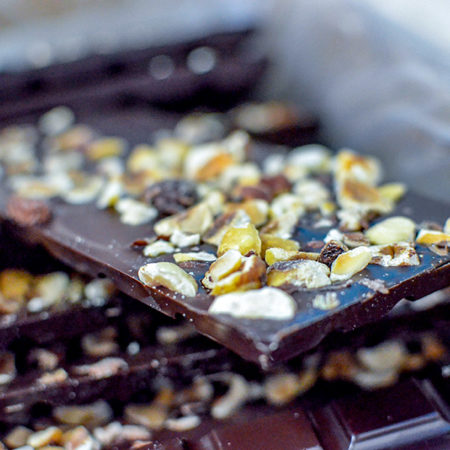 tablette de chocolat au noisettes en vrac