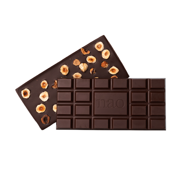 Tablette de chocolat fondant 72% - noisette - Origine Sao Tomé