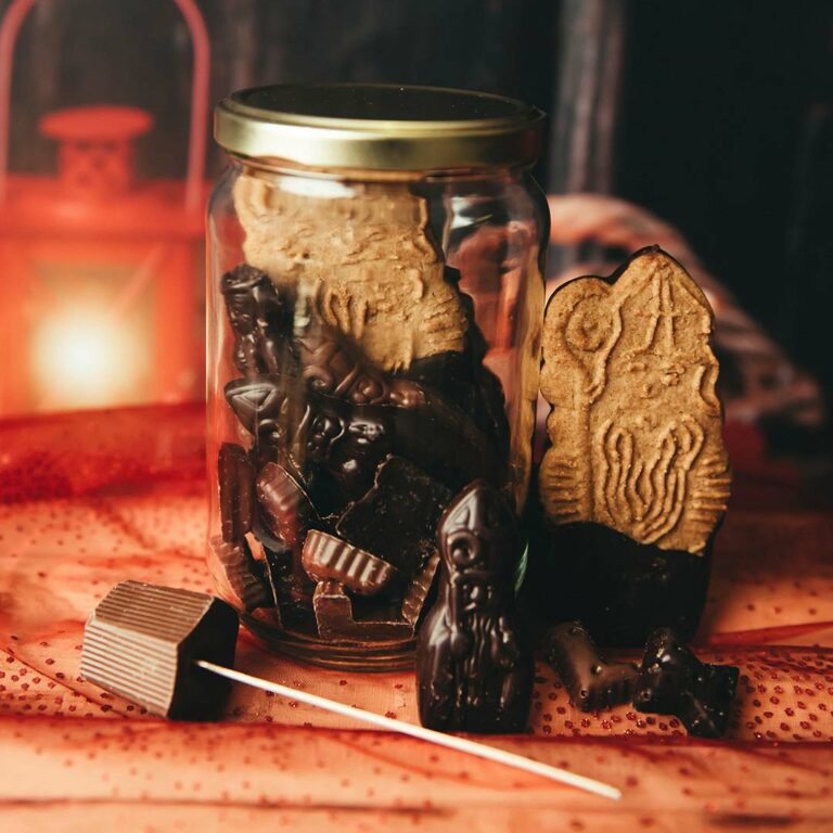 Bocal contenant des chocolats de Saint-Nicolas Nao