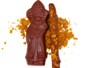 Figurine Sinterklaas Melkchocolade met speculoospraliné 200 g Bio