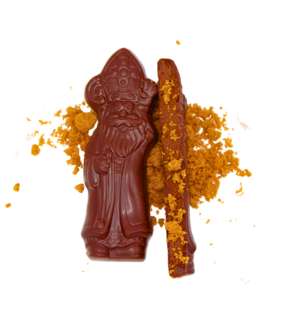 Figurine Sinterklaas Melkchocolade met speculoospraliné 200 g Bio