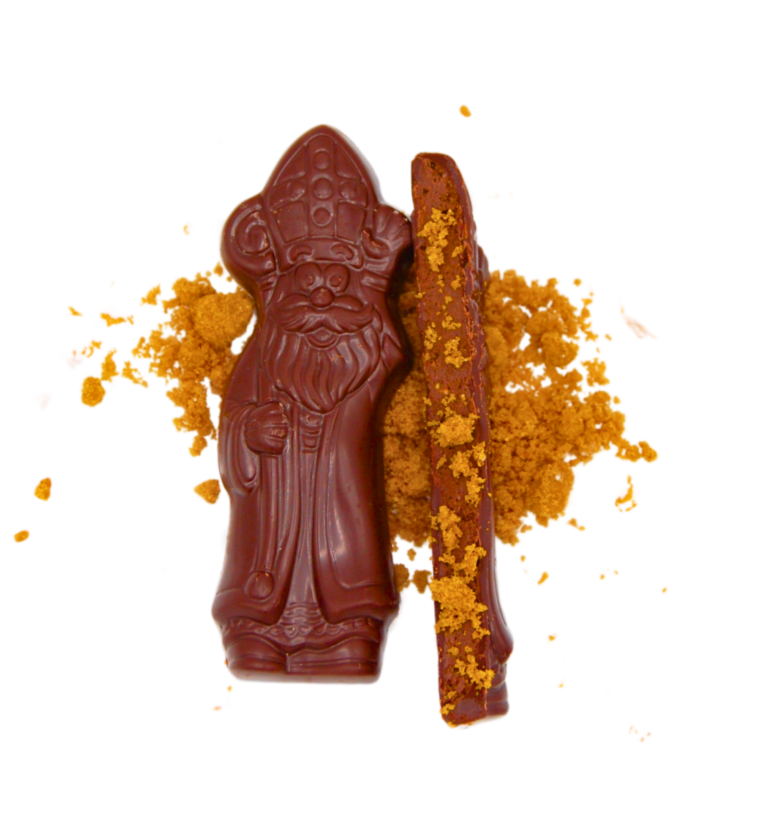 Figurine Sinterklaas Melkchocolade met speculoospraliné 200 g Bio