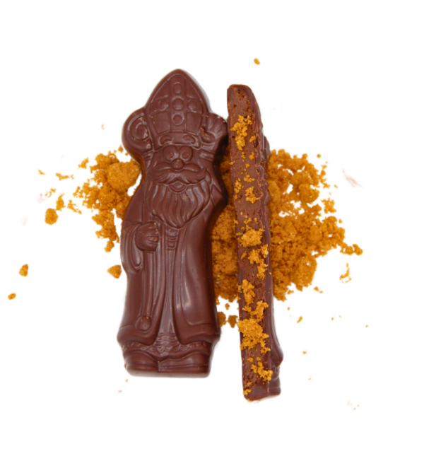 Figurine Sinterklaas Pure Chocolade praliné Speculoos 200g Bio