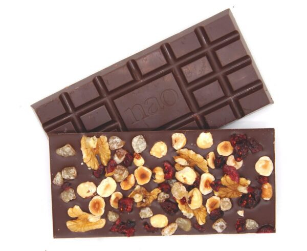 Tablette Chocolat Noir 72% Sao Tome façon "Mendiant"