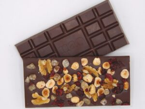 Tablette Chocolat Noir 72% Sao Tome façon "Mendiant"