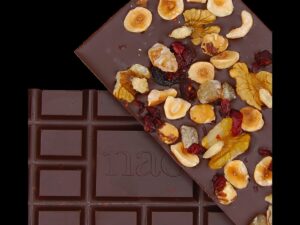 Tablette Chocolat Noir 72% Sao Tome façon "Mendiant"