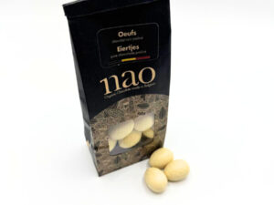 Œufs chocolat blanc praliné 100g