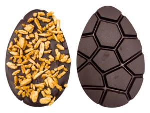 Tablette Pâques chocolat noir 72% Sao Tomé éclats d'amandes 90g